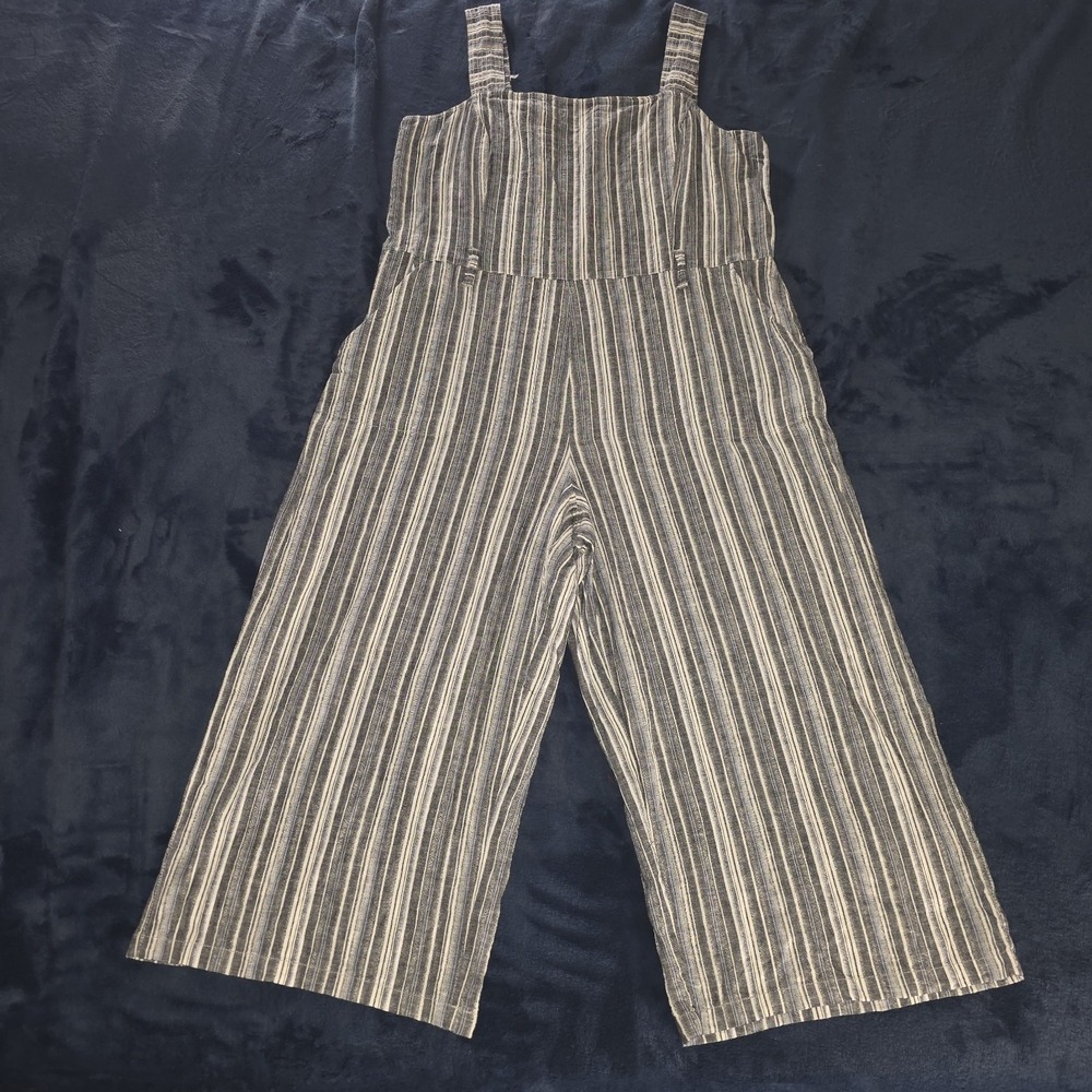 Vince Camuto Sleeveless Striped Squareneck Wide Leg Jumpsuit Size XL X-Large
